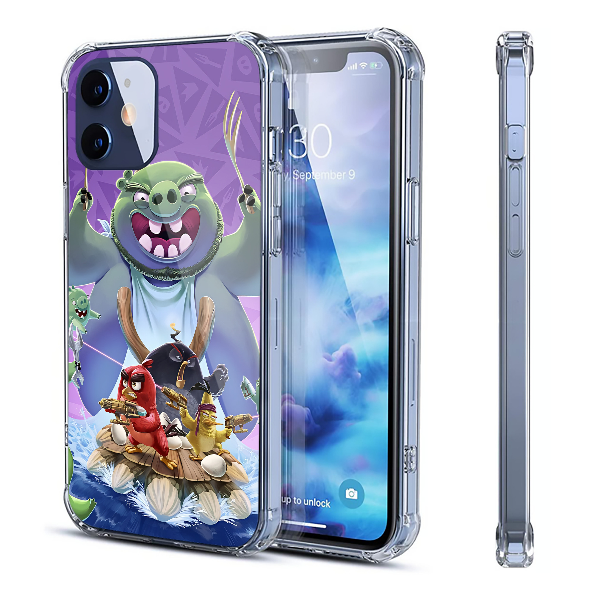 （画像用） Angry Birds アングリーバード 【iPhone 12シリーズ対応】透明スマホケース（クリアソフトケース）